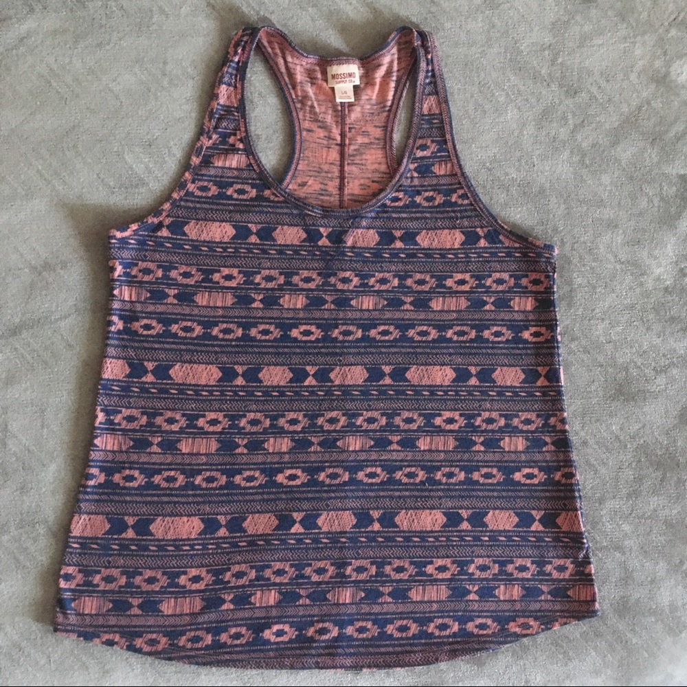 Mossimo racerback tank top blue peach